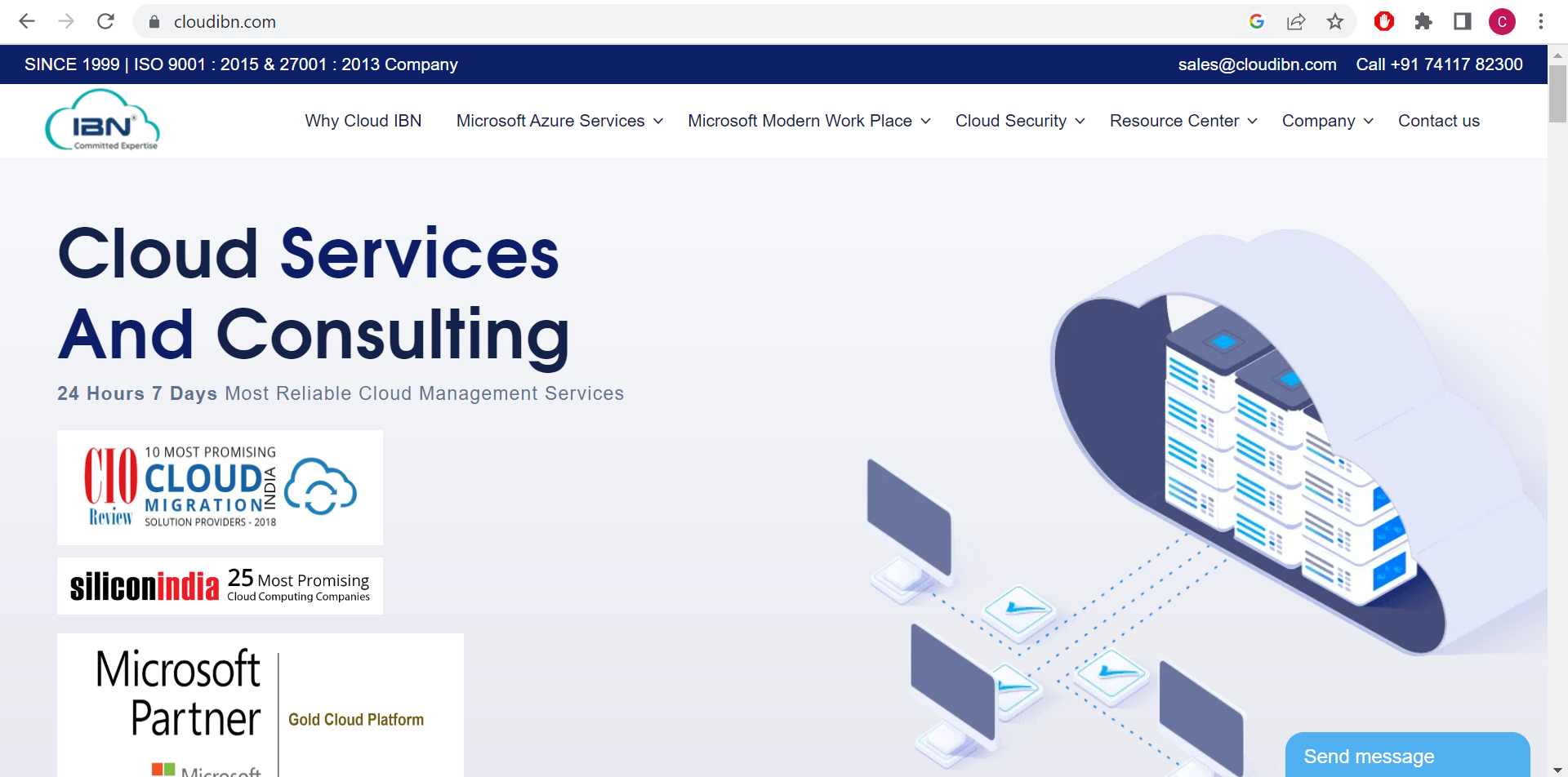 Cloud IBN corporate interface