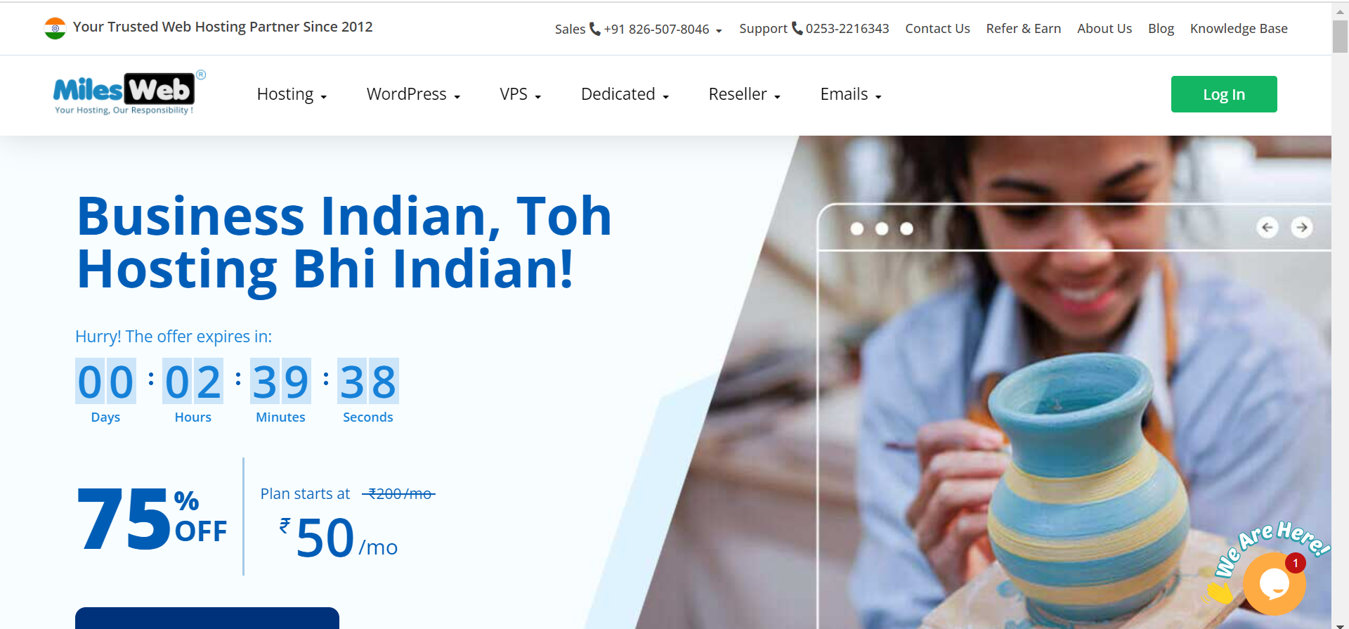 Miles Web Portal mockup